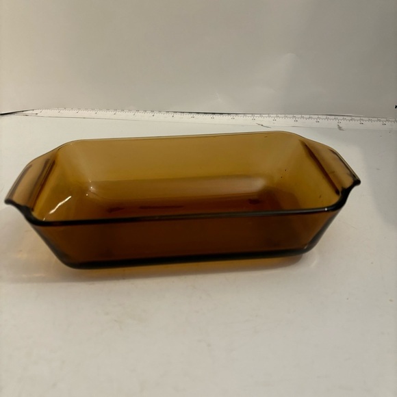 Vintage anchor hocking amber glass 9x5  casserole‎ dish 442 - Picture 1 of 12